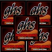GHS Guitar Strings 5-Pack Acoustic UltraLight Phosphor Bronze 10-46