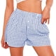 thumbnail image 1 of Shorts PRETTYGARDEN de Algodón a Cuadros para Mujer Talle S - Azul Claro, 1 of 9