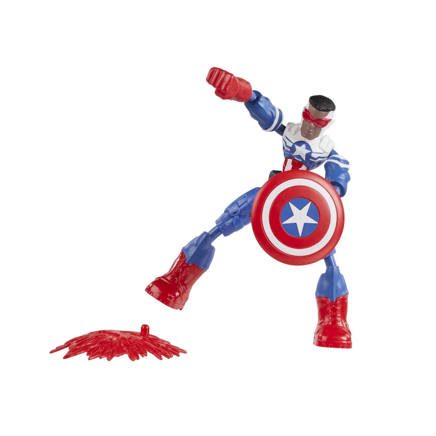 Marvel Avengers Bend And Flex Action Figure Toy, 6-Inch Flexible Captain America Super Hero Figure, Includes Accessory, For Kids Ages 4 And Up