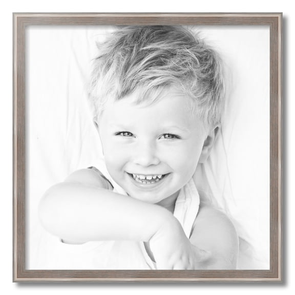 ArtToFrames 24" x 24" Contrast Light Grey Picture Frame, 24x24 inch Gray Wood Poster Frame (WOM-4929)