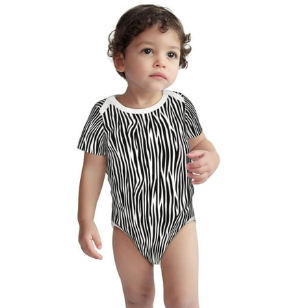 

Kdxio Zebra Skin Pattern Unisex Baby Cotton Short Sleeve Bodysuits-18 Months