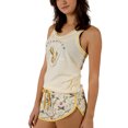 thumbnail image 2 of Harry Potter Quidditch Women’s Racer Back Tank Top & Dolphin Shorts Sleep Set, Yellow, Large, 2 of 7