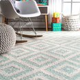 thumbnail image 3 of nuLOOM Kellee Contemporary Wool Area Rug, 7' 6" x 9' 6", Aqua, 3 of 3