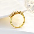 thumbnail image 2 of Anillo de plata S925 con moissanita, anillo de siete estrellas en fila, anillo femenino chapado en oro de 14 quilates Seiko, 2 of 5