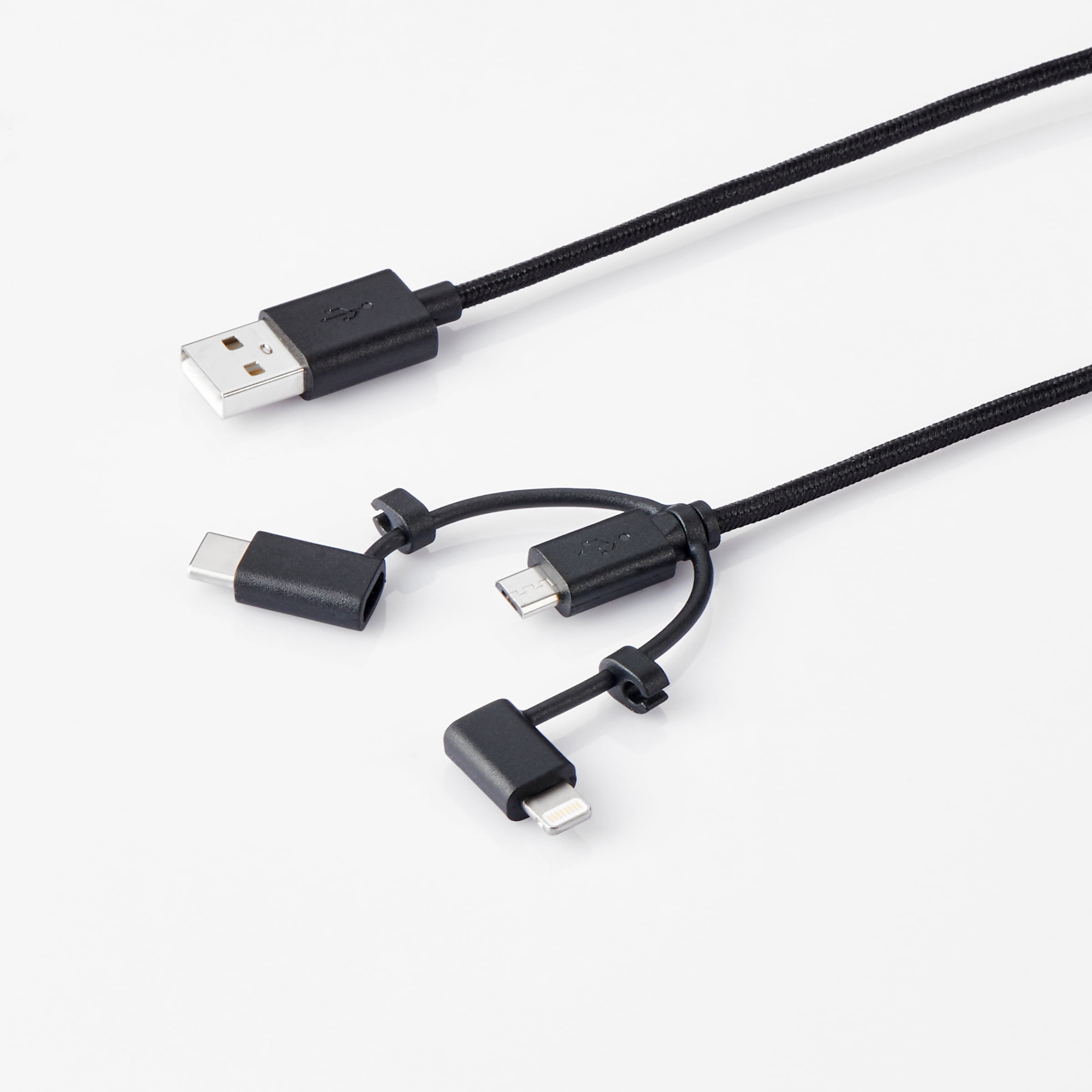 Round USB Data Cable Charging Cable Can Be Charged and Data Transmission Synchronous Fast Charging Cable-View of Short-Haired Brown and White Cat 