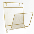 thumbnail image 1 of Étagère à Livres en Fer, Étagère Murale pour Journaux, Rangement Mural, Style Simple, Or, 1 of 9