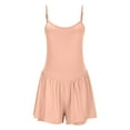 thumbnail image 4 of BLVB Women's Summer Sleeveless Rompers Adjustable Spaghetti Strap Double Lined Shorts Jumpsuit Workout Outfits, 4 of 7