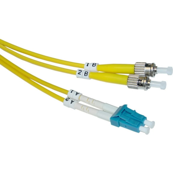 CableWholesale LCST-01220 Fiber Optic Cable, LC / ST, Singlemode, Duplex, 9/125, 20 meter (65.6 foot)