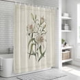 thumbnail image 5 of Vintage Floral Shower Curtain Set - 72" x 78" Washable Bathtub Curtain with 12 Hooks, Farmhouse Country Retro Flower Artwork Waterproof Fabric Stall Shower Curtains for Bathroom/Bathtub Décor, 5 of 6