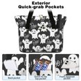 thumbnail image 2 of Tote Bag for Women - Smiling Ghosts Halloween Pattern Shoulder Bag - Large Utility Work Duffle Bag with Zipper Handbag for Travel, Work, Sprots, 2 of 5