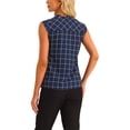 thumbnail image 3 of INSPIRE CHIC Sleeveless Button Down Tartan Shirt for Women's Summer Casual Shirts Blouse, 3 of 5