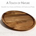 thumbnail image 5 of Round Wood Tray,Wooden Serving Tray,Serving Platter,Appetizer Charcuterie Board,Tray Organizer for Kitchen/Countertop C, 5 of 5