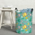 thumbnail image 6 of Sikiie Happy Summer Print Round Dirty Clothes Basket, Waterproof Standing Foldable Storage Basket, for Laundry Room, Bedroom, Bathroom Storage-Small, 6 of 6