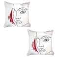 thumbnail image 1 of Bohemian Set of 2 Handmade Decorative Throw Pillow Abstract Jacquard 18" x 18" Multi-Color Square for Couch, Bedding, 1 of 3