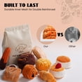 thumbnail image 5 of Nocciola 10 PCS Bread Dog Toy Set with a Grocery Bag, Christmas gift,Cute Crinkle Squeaky Plush Puppy Toys, Hide and Seek Toys for Small to Medium Dogs, 5 of 5