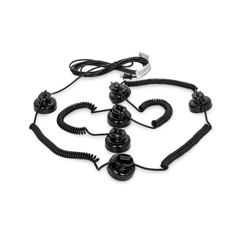 Camco 42761 RV Awning Globe Lights - 6 Bronze Globes on Black Wire