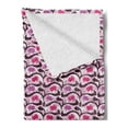 thumbnail image 2 of Floral Soft Flannel Fleece Throw Blanket, Grunge Scene of Flowers with Splashed and Splattered Paint, Cozy Plush for Indoor and Outdoor Use, 60" x 80", Dark Mauve Fuchsia, by Ambesonne, 2 of 5