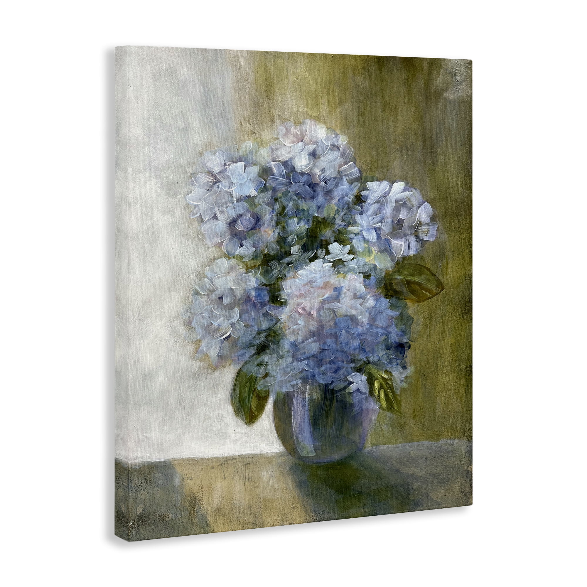 Stupell Industries Hydrangeas in Vase Botanical & Floral Painting Gallery Wrapped Canvas Art Print Wall Art, 30 x 40