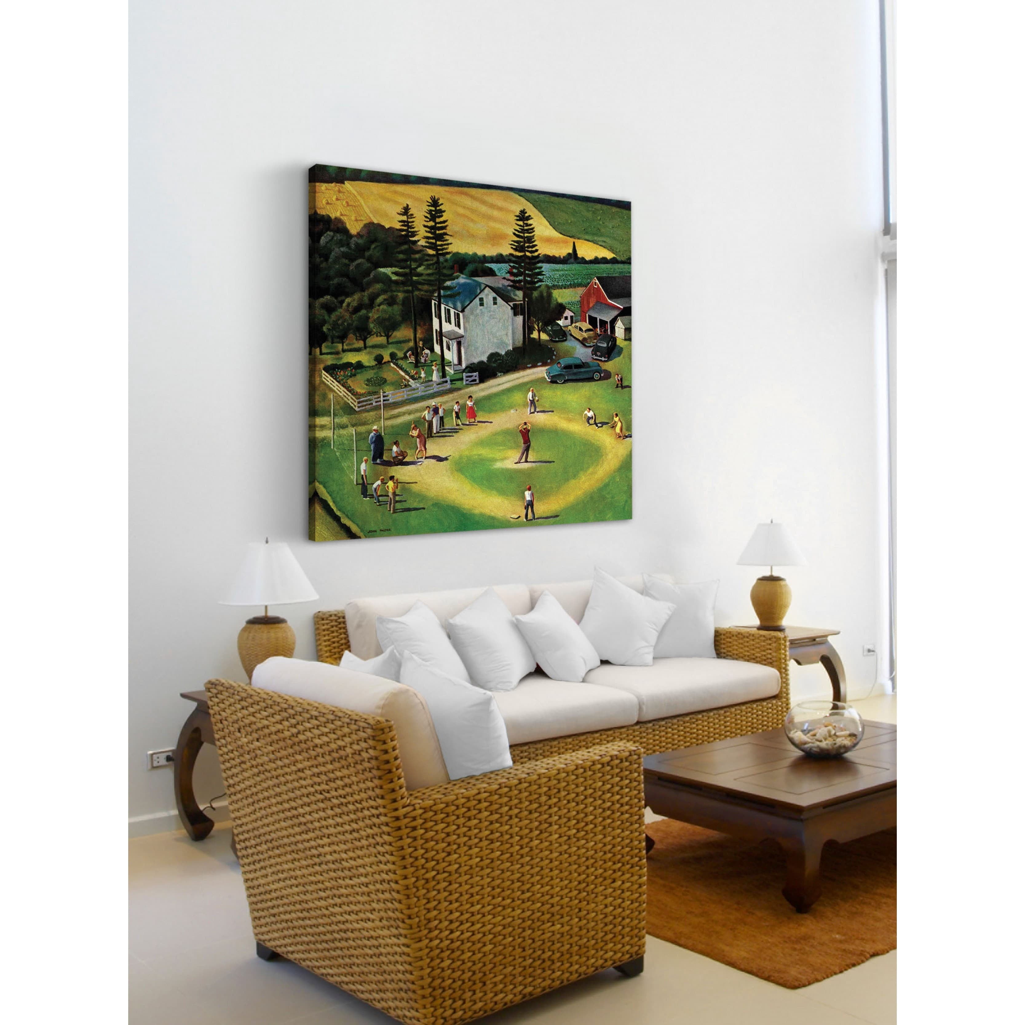 Marmont Hill Family Baseball by John Falter Painting Print on Canvas