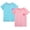 Light Pink/Baby Blue, variant on Girls' Rash Guard Shirt - 2 Pack Quick Dry Short Sleeve Swim Shirts (Sizes: 2T-16)