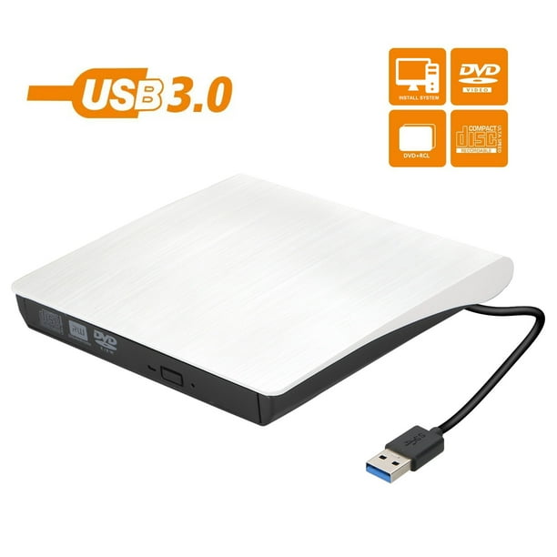 Tsv Usb 3 0 External Cd Dvd Drive Portable Cd Dvd Rw Drive Writer Burner Reader Optical Player Compatible For Windows 10 8 7 Laptop Computer Mac Macbook Pro Air Imac Hp Dell Asus Acer Lenovo Walmart Com