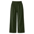 thumbnail image 5 of Tqcoqu Women's Corduroy High Waist Wide Leg Pants,Casual Waist Trousers with Side Pockets For Fall Winter, 5 of 8