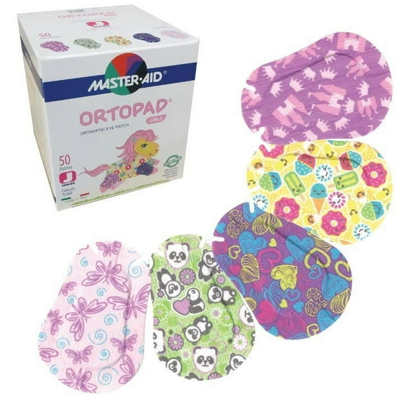 Ortopad Bamboo Girls Eye Patches - Junior Size (50 Per Box)