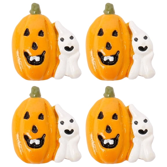 Halloween Magnets, Pumpkin Ghost Fridge Magnets, 4 Pack Cute Resin Refrigerator Magnets for Kitchen, Strong Magnetic Hold for Whiteboard Locker Office Halloween Decor