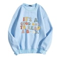 thumbnail image 3 of OUSITAID T-Shirts Graphiques Décontractés à Manches Longues pour Femmes, Col Rond, Chandails en Molleton, Pull-Over, Hauts pour Femmes, 3 of 3