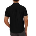 thumbnail image 2 of fatyb Mens Button down Shirts Summer Short Sleeve Casual Shirts Plain Shirts for Vacation Wedding Beach, 2 of 6