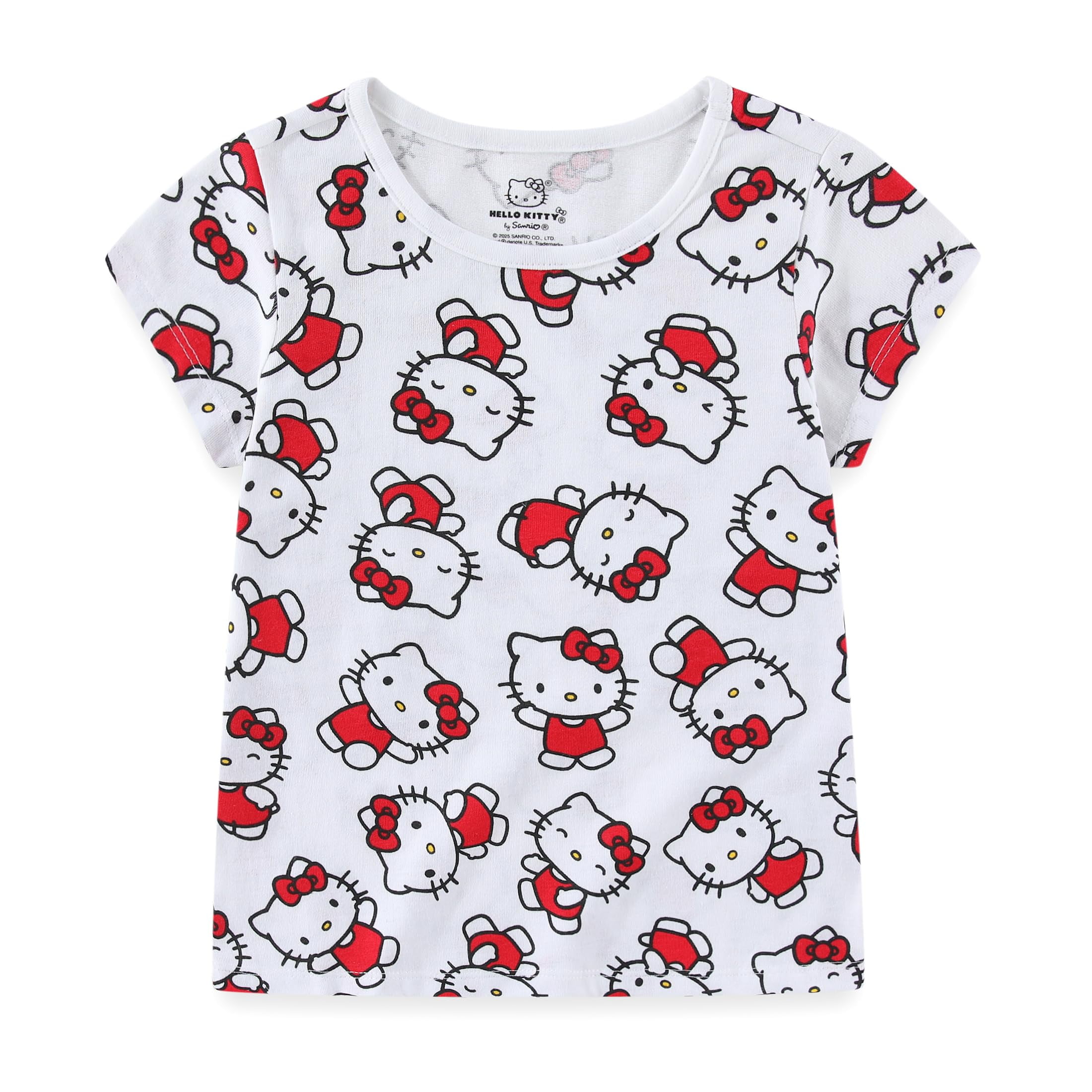 Hello Kitty Sanrio Short Sleeve T-shirt (Girls), 4 Pack, Sizes 4-12