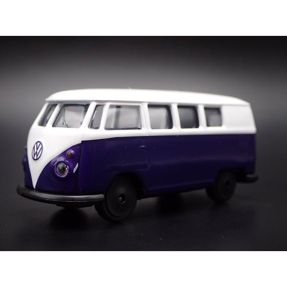 Open Box 1950-1967 VW VOLKSWAGEN TYPE 2 T1 BUS PURP 1:64 SCALE DIORAMA DIECAST MODEL CAR