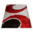 thumbnail image 4 of Rugsotic Carpets Hand Tufted Shag Polyester Eco-Friendly Area Rugs - 6'x9', Rectangle, Red Ivory, Plain Solid Design, High Pile Handmade Anti Skid Rugs for Living Room, Bed Room K00034, 4 of 5