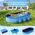 thumbnail image 6 of Foldable Dog Pool, 72'' Large Dog Pool for Large Dogs with Reinforced Sidewalls for Stability, Portable Pet Bath Tub for Indoor Outdoor Backyard Use, 6 of 11