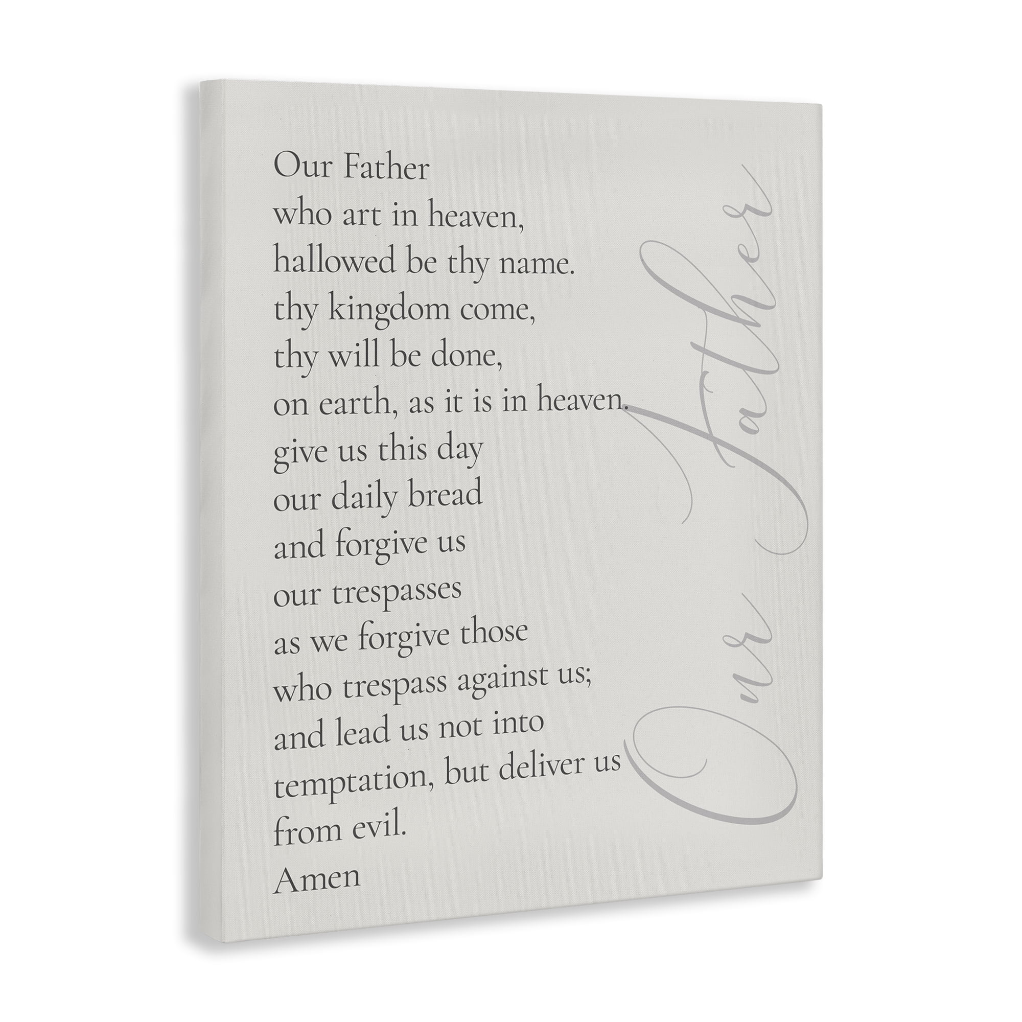 Stupell Industries Our Father Prayer Religious Painting Gallery Wrapped Canvas Art Print Wall Art, 30 x 40