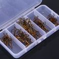 thumbnail image 3 of Treble Hooks 50pcs Mixed Fishing Hook Three Anchor Hook Set Triple Fishing Hook Set Treble Hooks Fishing Tackle 50pcs/Box Fishing Hook Sharpened Treble Hook 5 Sizes 2/4/6/8/10, 3 of 7