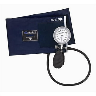 Caliber® Adjustable Aneroid Blood Pressure Cuff, Large Adult, Navy Blue
