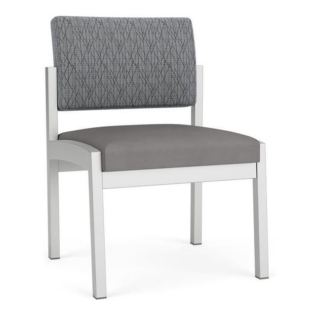 Fauteuil d'Appoint Sans Accoudoirs Lenox en Acier pour Réception / Acier Argenté / Gris / Gris