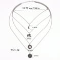 thumbnail image 4 of Collier Multicouche 3D Moon Elephant Layered Collier Chaîne Collier Choker Collier pour Femme, 4 of 10