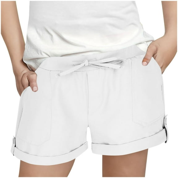 Diufon Girls Summer Shorts Casual Drawstring Elastic Waist Shorts with Pockets Kids Beach Vacation Short Pants