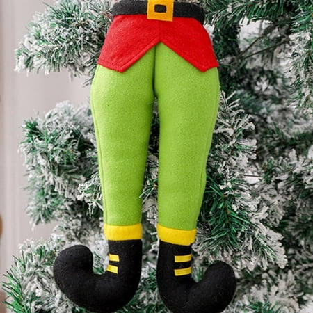 

Hazel Tech Christmas Elf Legs for Tree Ornament Unique Attractive Charming Hanging Decoration Lovely Pendant Home Festival