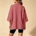 thumbnail image 6 of Guluxicc Women's Quarter Zip Sweatshirts Stand Collar 3/4 Sleeve Casual Loose Pullover Sweatshirts for Everyday Spring Fall Tops, 6 of 7