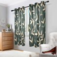 thumbnail image 2 of Yayeee Window Curtains Set of 2 for Living Room Light Filtering 63"x42", Green Leaves, 2 of 7