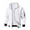 White, variant on HKEJIAOI Jacket for Men Trendy Zip Up Hoodie Solid Color Full-Zip Sweatshirt Lightweight Loose Fit Hooded Jackets