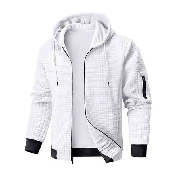 Ceisia Men's Oversize Hooded Full-Zip Quilted Fleece-Lined Hooded Jacket Gift