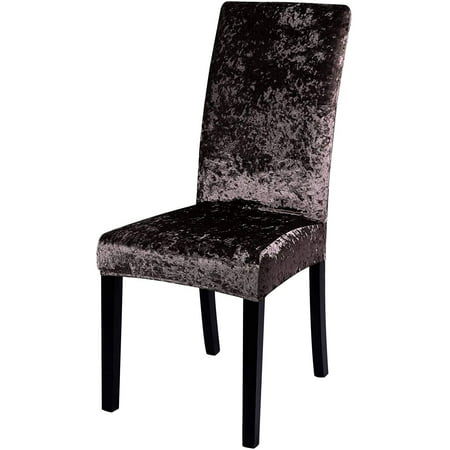 Crushed Velvet Dining Chair Cover, Black Crushed Velvet Dining Chair Covers