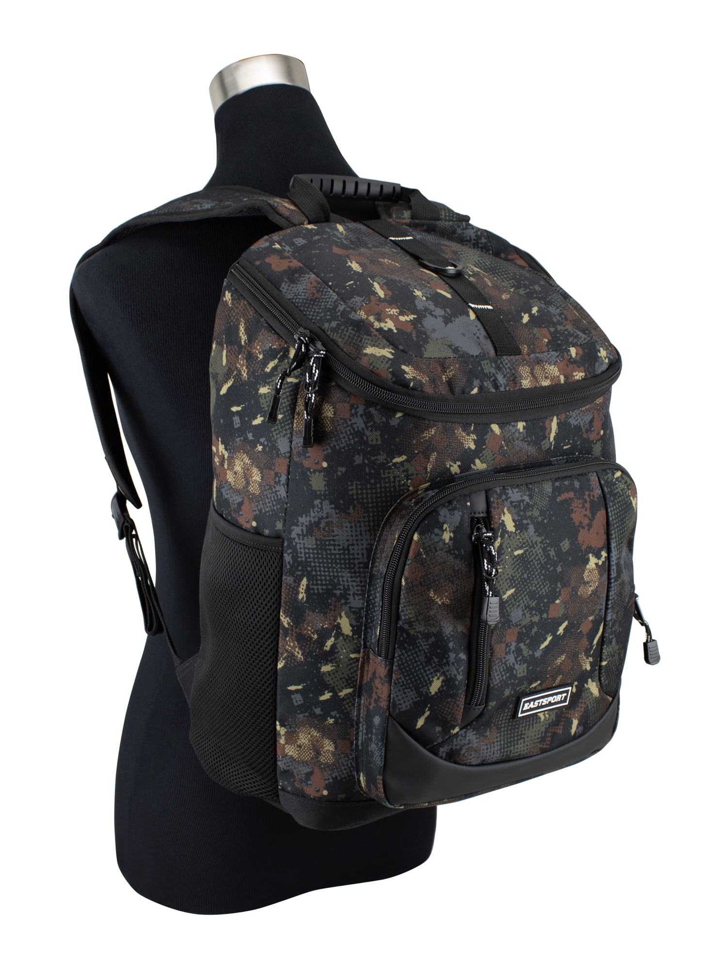 Eastsport Unisex 17.5" Fortress Top Loader Backpack, Camo Edge