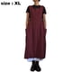 thumbnail image 2 of Vestido informal holgado de lino y algodón para mujer, peto con tirantes largos, color liso, con bolsillos, 2 of 5