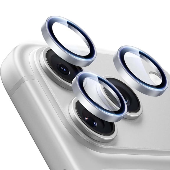 Dteck Camera Lens Protector for iPhone 18 Pro Max, 1 Pack Metal Individual Camera Cover 9H Tempered Glass Scratch-Resistant Case Friendly,Silver