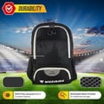 thumbnail image 2 of Vizari 'Avila' Soccer Backpack | Versatile Multiple Sports Bag for Ultimate Convenience | For Kids and Adults - BLACK/WHITE, 2 of 6